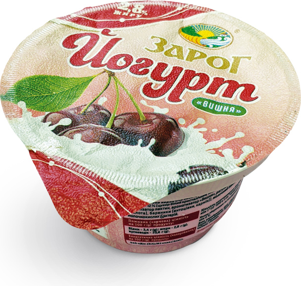 Йогурт 2,8% "Вишня" термостатний 150 г, ТМ "ЗароГ"